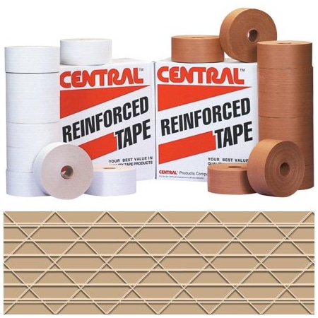 Bsc Preferred 3'' x 375' Kraft Central 260 Reinforced Tape, 8PK T906260